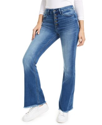 FLYING MONKEY Fray-Hem Flare Bootcut 