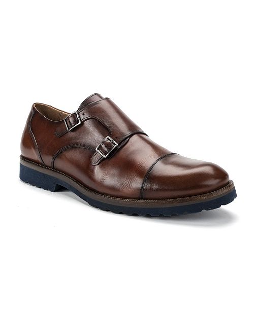 Belvedere Men's Two-Toned Wingtip Tuxedo Shoe in Brown main image 0