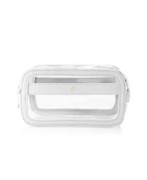 Cathy's Concepts Personalized Large Vegan Leather Travel Cosmetic Case