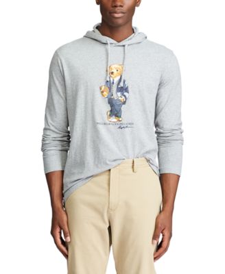 polo bear long sleeve hooded t shirt