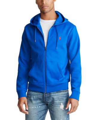 double knit full zip hoodie polo