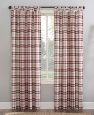No. 918 - Blair Farmhouse Plaid 52" x 84" Semi-Sheer Curtain Panel