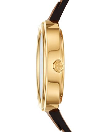 Tory Burch - Women's The Miller Luggage Leather Strap Watch 36mm
