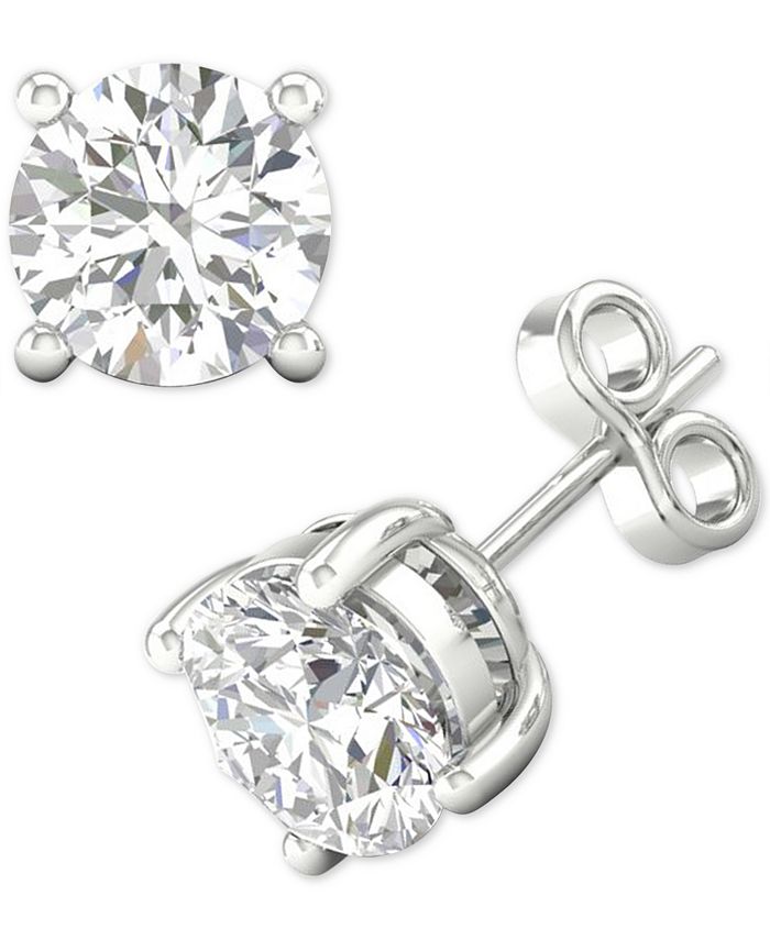 Macy's Diamond Stud Earrings (1 ct. t.w.) in 14k White Gold - Macy's