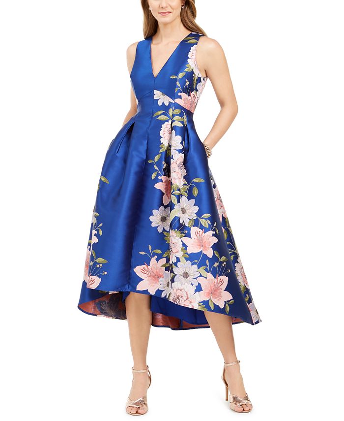 Eliza J Printed Floral Dress - Macy's
