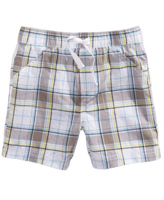 First Impressions - Toddler Boys Plaid Shorts