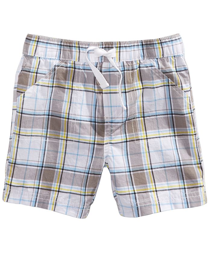 BAOBAOLAI Baby Boys Plaids Polo Shirt with Elastic Shorts Pants Set