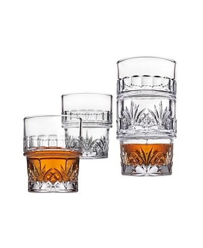 Double Old Fashioned Glasses Waterford Markham Scotch Whiskey Crystal Set  of 4 - Helia Beer Co