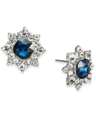 Charter Club - Silver-Tone Crystal Flower Stud Earrings