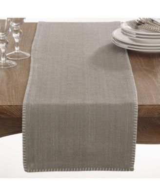 Celena Collection Whip Stitched Design Cotton Table Runner