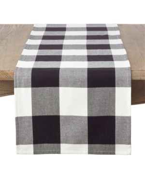Saro Lifestyle Cotton Table Runner with Buffalo Plaid Pattern 16