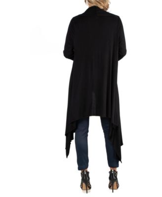 Long Sleeve Knee Length Open Maternity Cardigan
