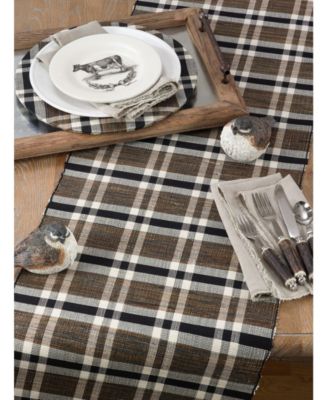 Plaid Woven Water Hyacinth Placemat Set of 4