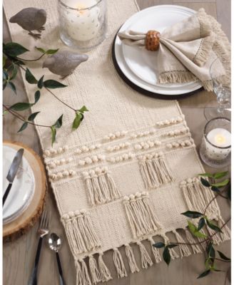 Table Runner with Tassel Moroccan Design