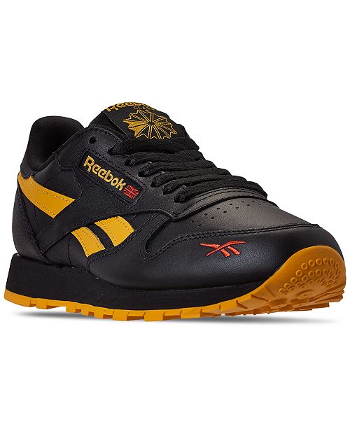 Reebok Men S Classic Leather Tech Style Casual Sneakers From