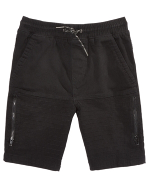 image of Ring of Fire Big Boys Biker Twill Moto Shorts with Thigh Zipper Pockets, Created for Macy-s