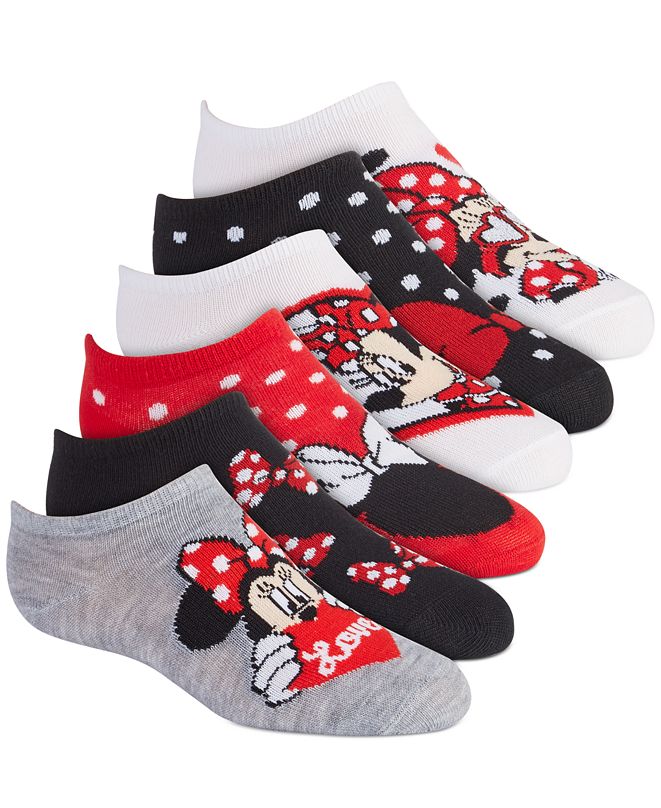 Minnie Mouse Disney's® 6-Pack No-Show Socks, Little Girls & Big Girls ...