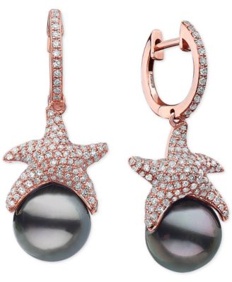 starfish pearl earrings