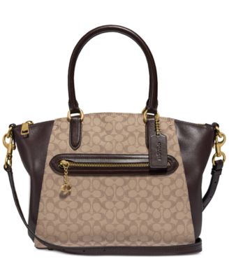 coach jacquard elise satchel