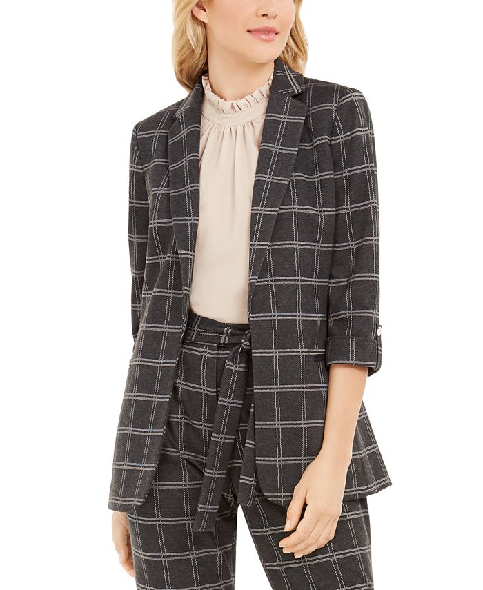 Calvin klein sale plaid blazer