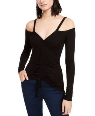INC Ruched-Front V-Neck Top, Created for Macy's - Macy's