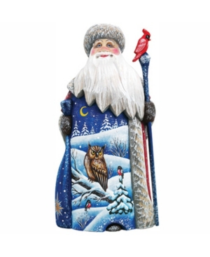 G.debrekht Woodcarved And Hand Painted Santa Wise Watcher Figurine In Multi