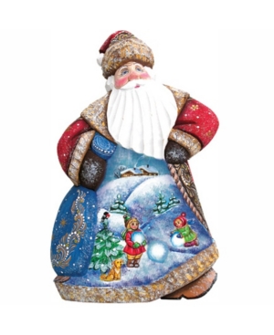 Shop G.debrekht Woodcarved And Hand Painted Starlight Dancing Santa Figurine In Multi
