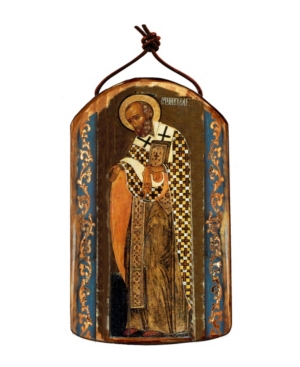 GDeBrekht Saint Nick Wooden Greek Christian Orthodox Icon Ornament