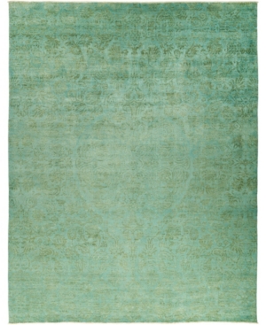 Adorn Hand Woven Rugs Closeout!  One Of A Kind Ooak454 Mint 9' X 11'7" Area Rug In Green