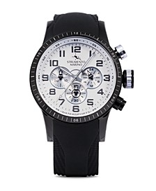 Men's Missouri Professional Scuba Black Silicone Performance Timepiece Watch 46mm