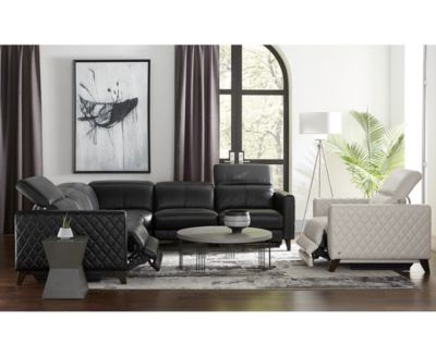 Furniture CLOSEOUT! Jaconna 6-Pc. Leather Sectional with 3 Power Recliners, Created for Macy's