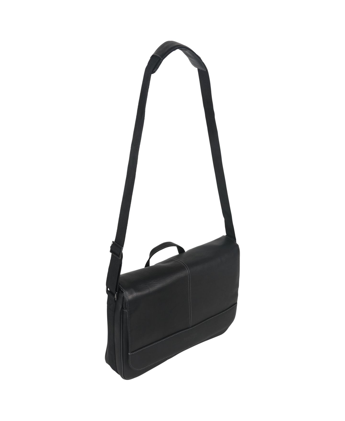Сумка Kenneth Cole Reaction Colombian Leather Crossbody 15.6" Laptop & Tablet Messenger, цвет: Чёрный — фото 6