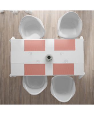 Ambesonne Peach Place Mats, Set of 4