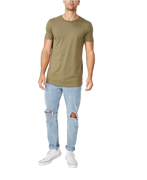 Cotton On Essential Longline Curved Hem T Shirt Reviews T Shirts Men Macy S