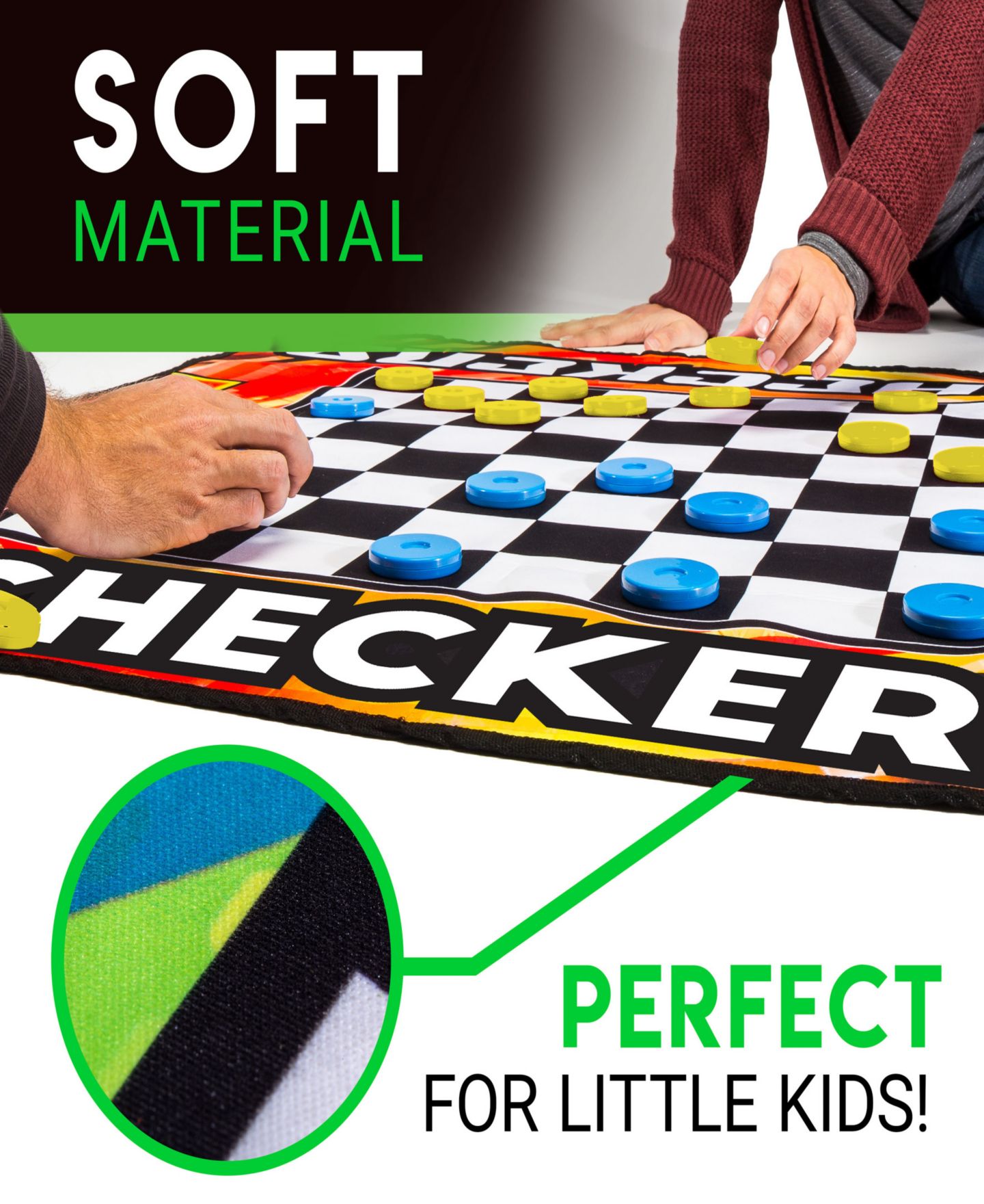 Детская настольная игра Franklin Sports Checkers and Four-in-a-Row Double-Sided 2-Player Board Game, от 6 лет — фото 4