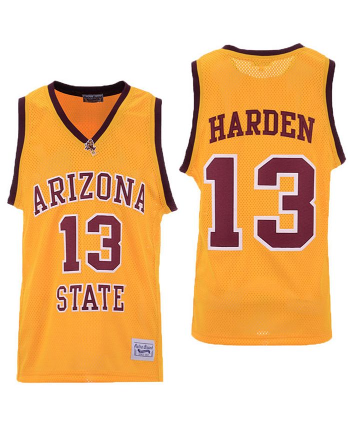 Men's Original Retro Brand James Harden Gold Arizona State Sun Devils  Alumni Basketball Jersey