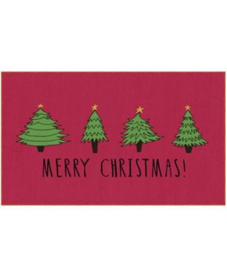 Christmas Trees Accent Rug, 18" x 30"