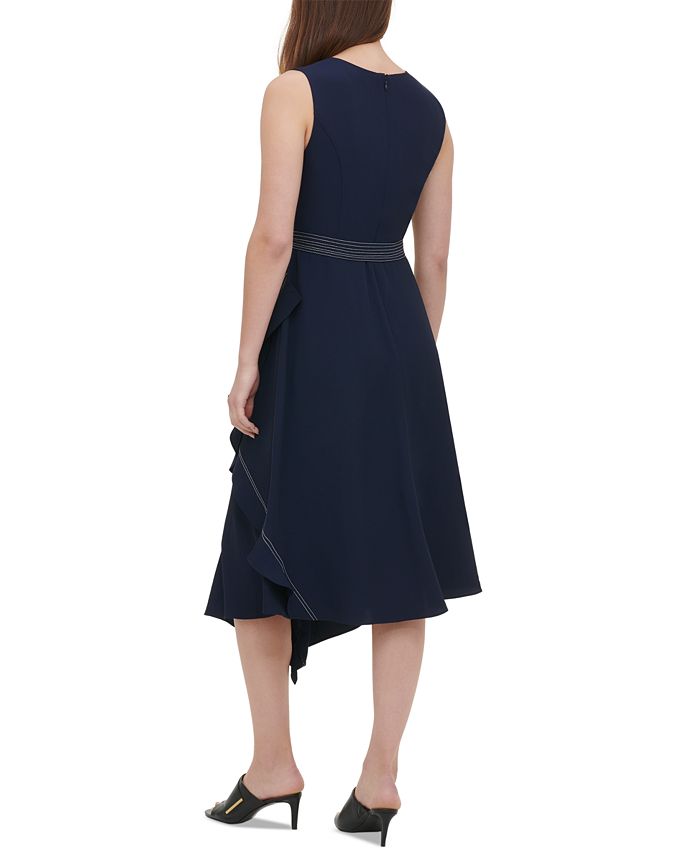 Calvin Klein Asymmetrical-Tier Sleeveless Dress & Reviews - Dresses ...