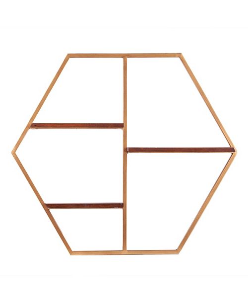 Southern Enterprises Briggs Hexagon Decorative Wall Shelf