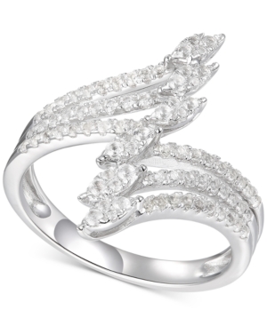 image of Diamond Triple Row Bypass Statement Ring (1/2 ct. t.w.) in 14k White Gold