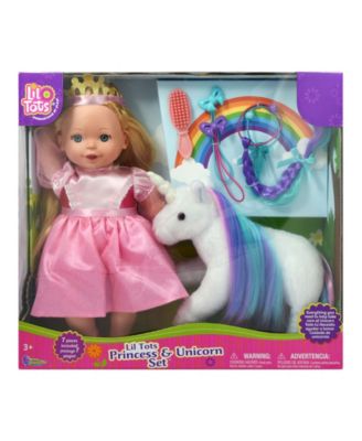 New Adventures Lil Tots Princess 14" Doll Unicorn Play Set