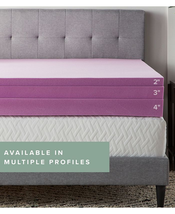 Lucid 3" Lavender Memory Foam Mattress Topper, Queen & Reviews