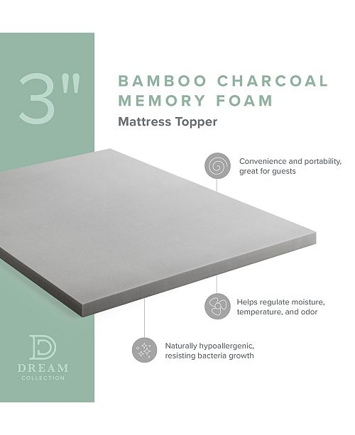 Lucid 3 Bamboo Charcoal Memory Foam Topper Queen Reviews