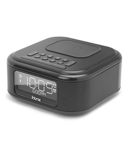 Ihome Wireless Charging Bluetooth Dual Alarm Clock With