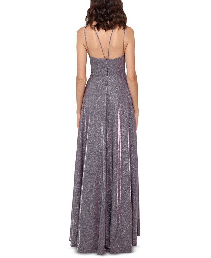 XSCAPE Metallic Glitter Gown - Macy's