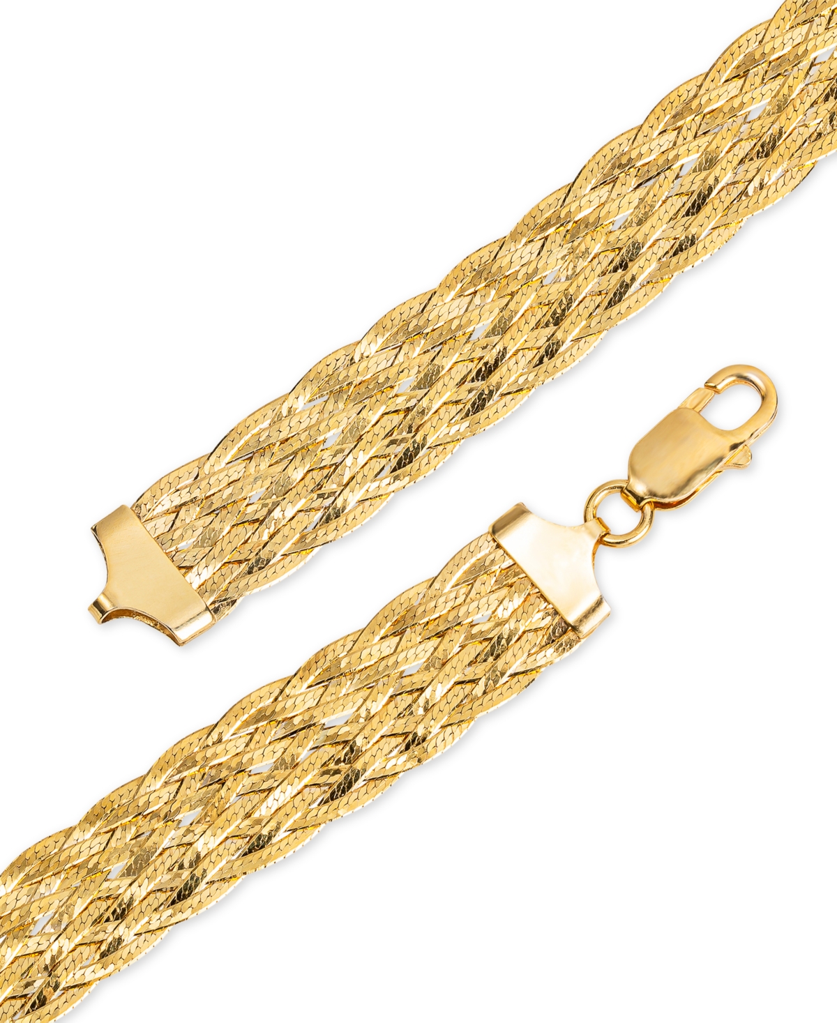 Giani Bernini Braided Chain Statement Necklace in 18k Gold-Plated Created for Macy's - Sterling Silver