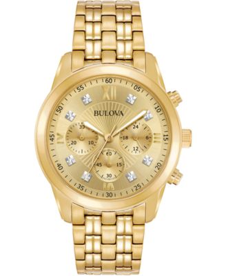 bulova 12 diamond mens watch