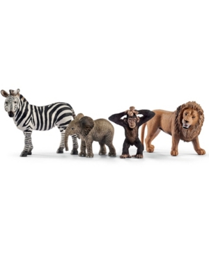 EAN 4055744012723 product image for Schleich Wild Life Wild Life Figure Starter Set Zebra, Lion, Monkey, Elephant | upcitemdb.com