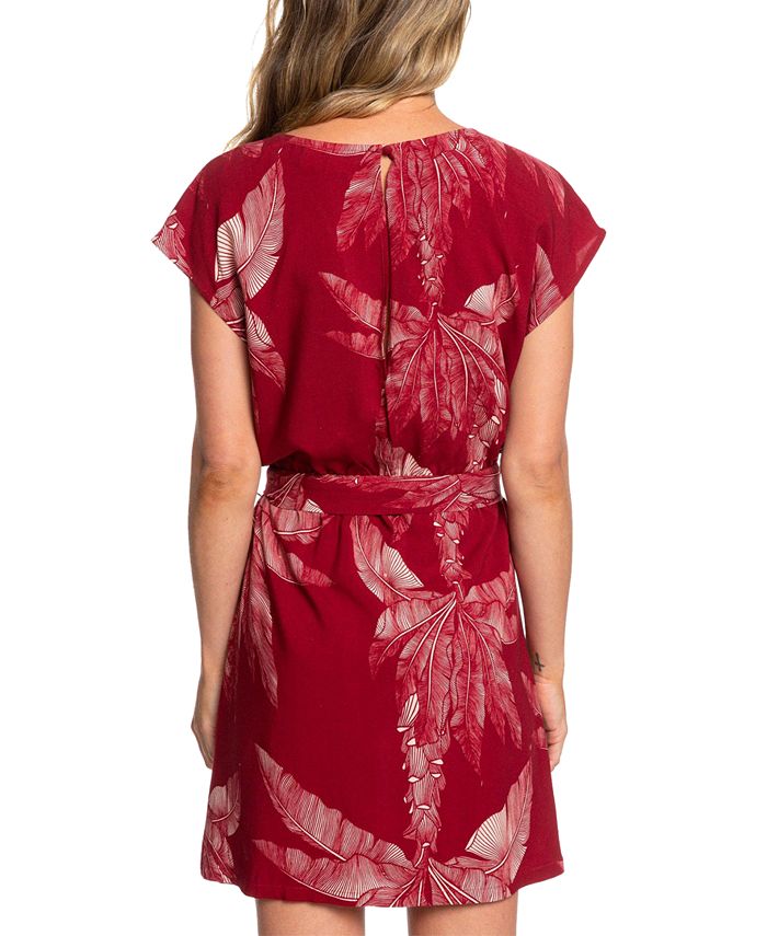 Roxy Juniors' Peace Of Mind Printed Faux-wrap Dress - Macy's