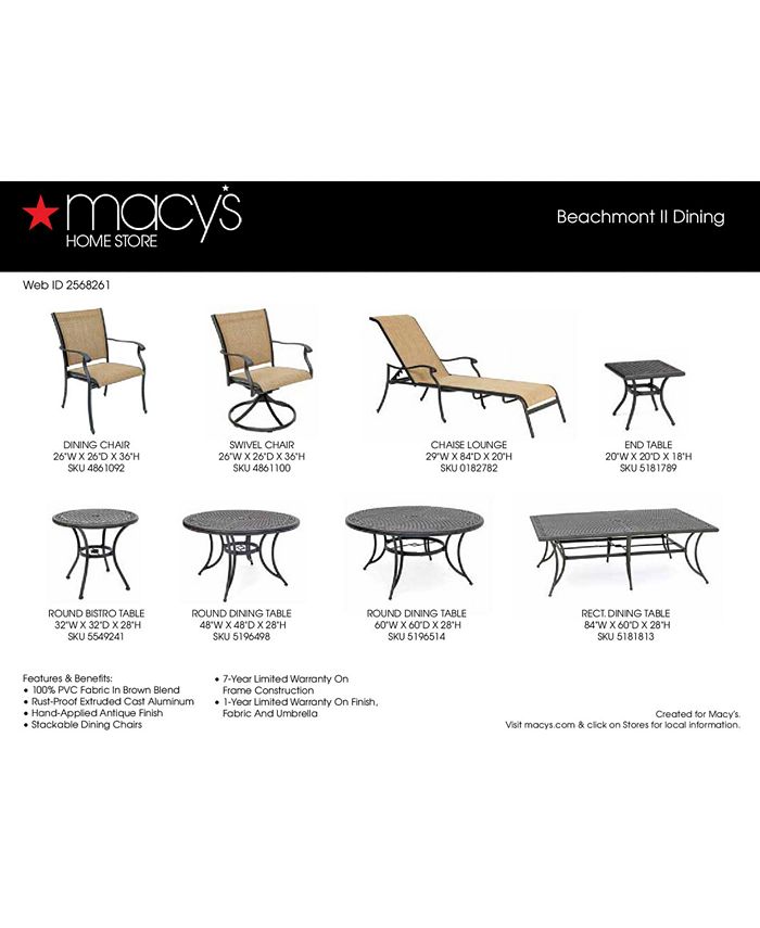 Agio Beachmont II Outdoor Dining Chair, Created for Macy's Macy's